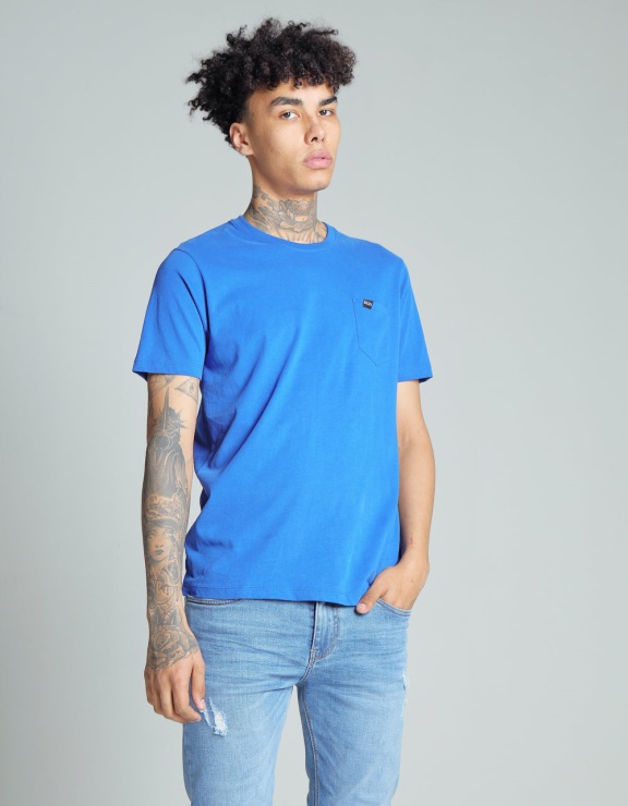 Diesel Basic Brett Pocket Tee Riviera Bleu Rouge