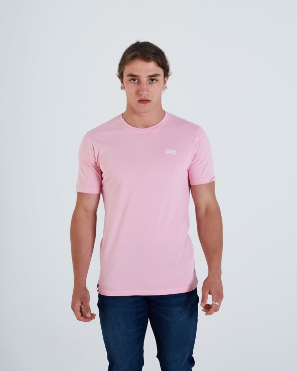 T-shirt à Col Rond Scott Basique Bleu Camée Diesel Rose