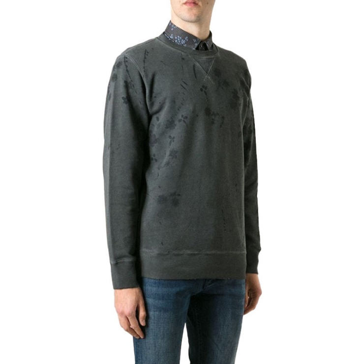 Diesel S Crix Pulls Pour Hommes à Manches Longues Pull-over Décontracté Noir Régulier