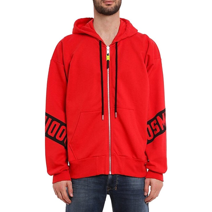 S Alby Zip Felpa Hommes Hoodies Full Zip Red Top Casual Sweat à Capuche Xs Diesel