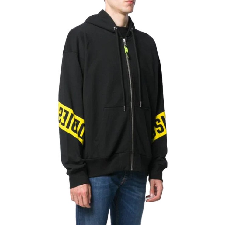 S Alby Zip Felpa Hommes Hoodies Full Zip Casual Noir Sweat à Capuche Xs-m Diesel