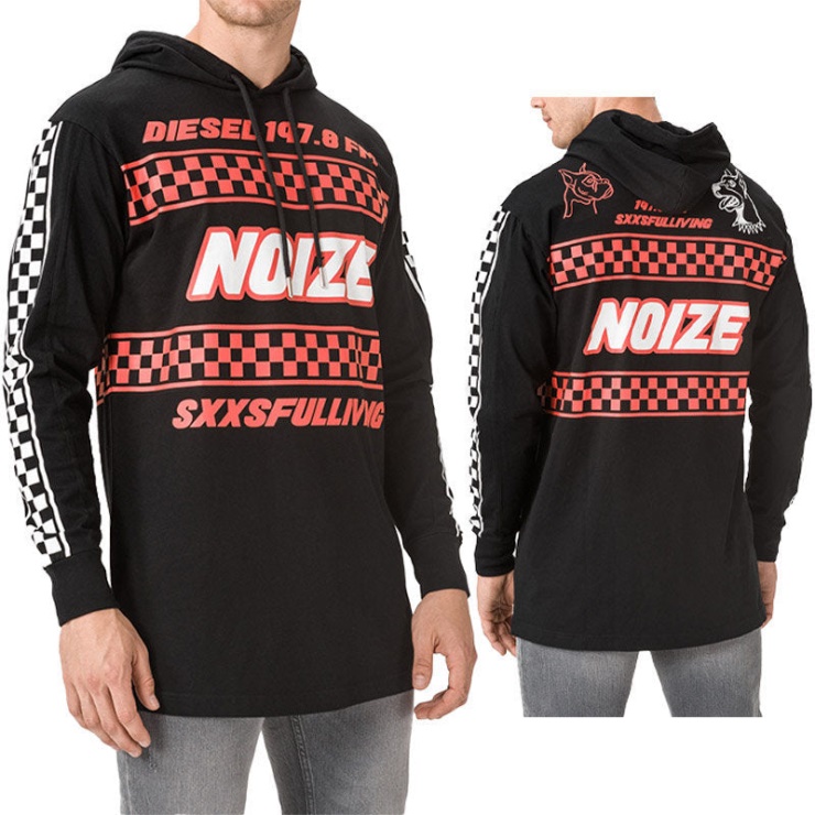 Diesel T Prodigy Sweat à Capuche Pour Homme Coupe Régulière Pull à Manches Longues Décontracté