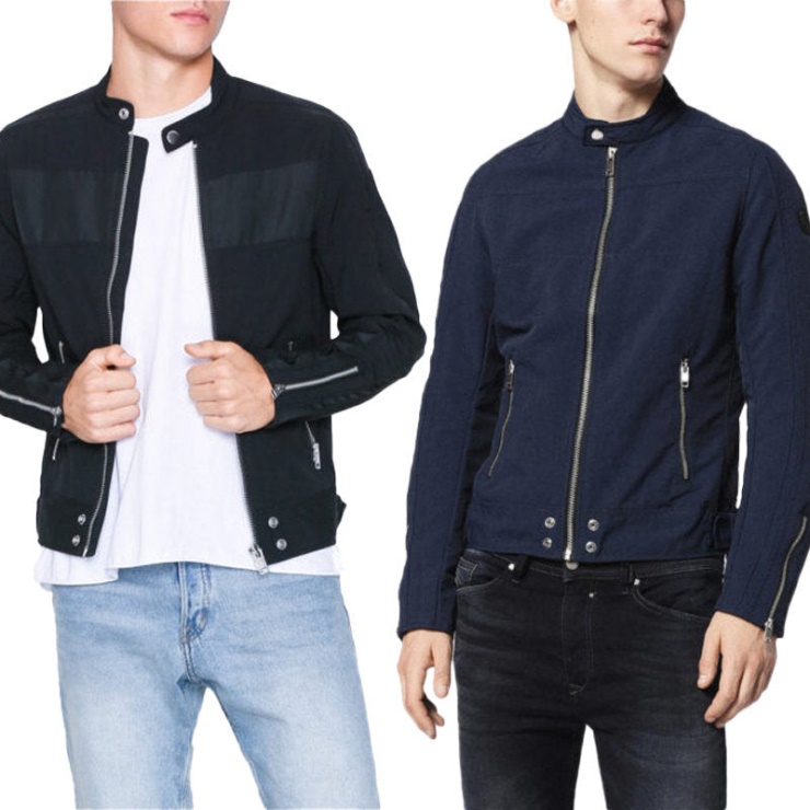 J Street Hommes Biker Vestes Slim Fit été Outwear Bomber Casual Manteau Diesel