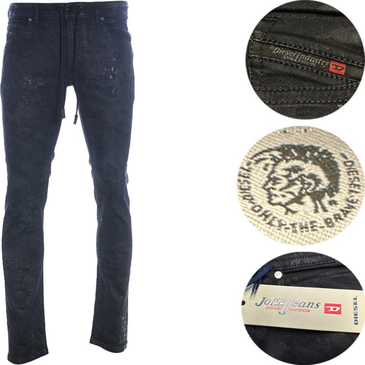 Diesel Thommer 069cq Sweat Jogg Jeans Stretch Slim Fit Casual Relax Pantalon