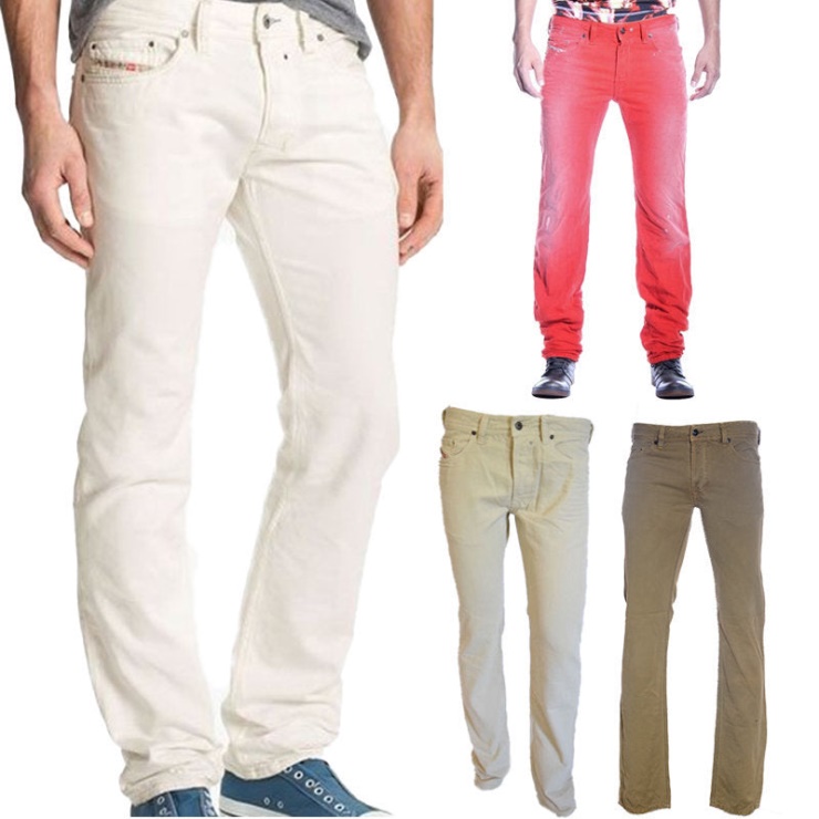 Safado Hommes Denim Jeans Coton Slim Coupe Droite Pantalons Décontractés Pantalon Diesel