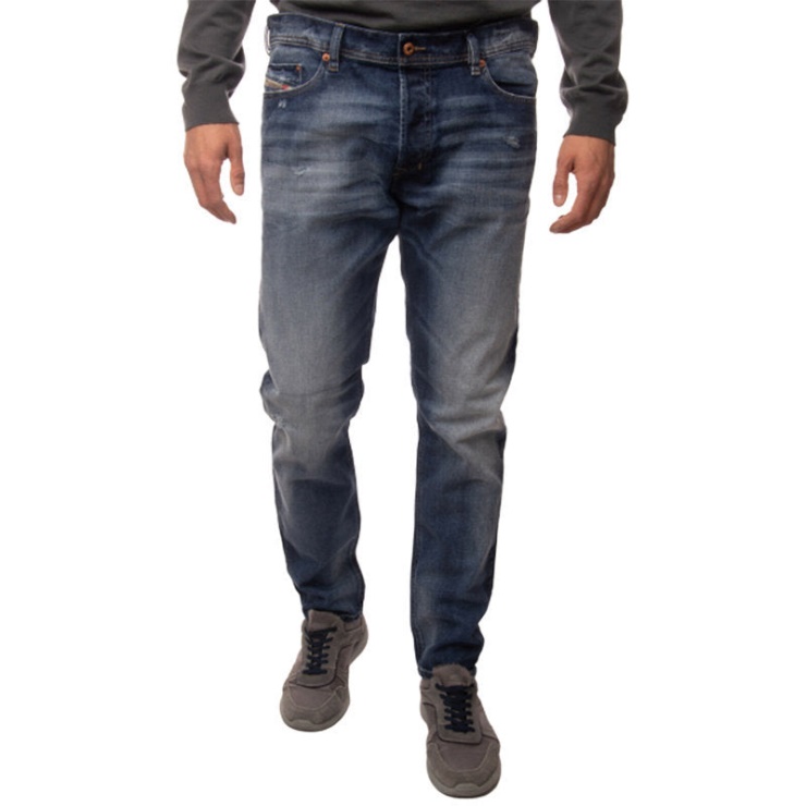 Diesel Tepphar R248d Jeans En Denim Pour Hommes Coupe Slim Stretch Carotte Pantalon En Détresse