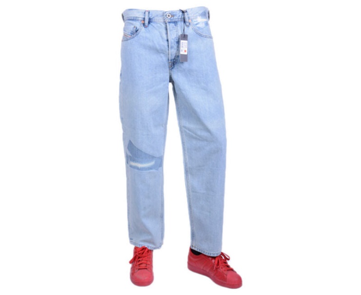 Dagh 084sx Jean Denim Homme Regular Fit Straight Coton Denim Clair Bleu Diesel