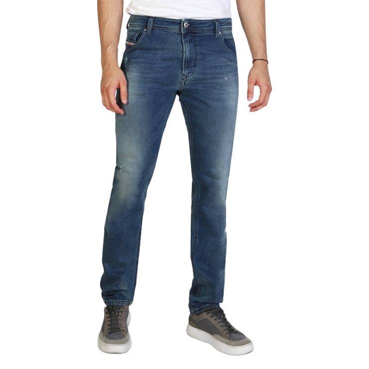 Krayver Rn48v Jeans En Denim Pour Hommes Regular Slim Fuselé Détresse Jeans Décontractés Diesel