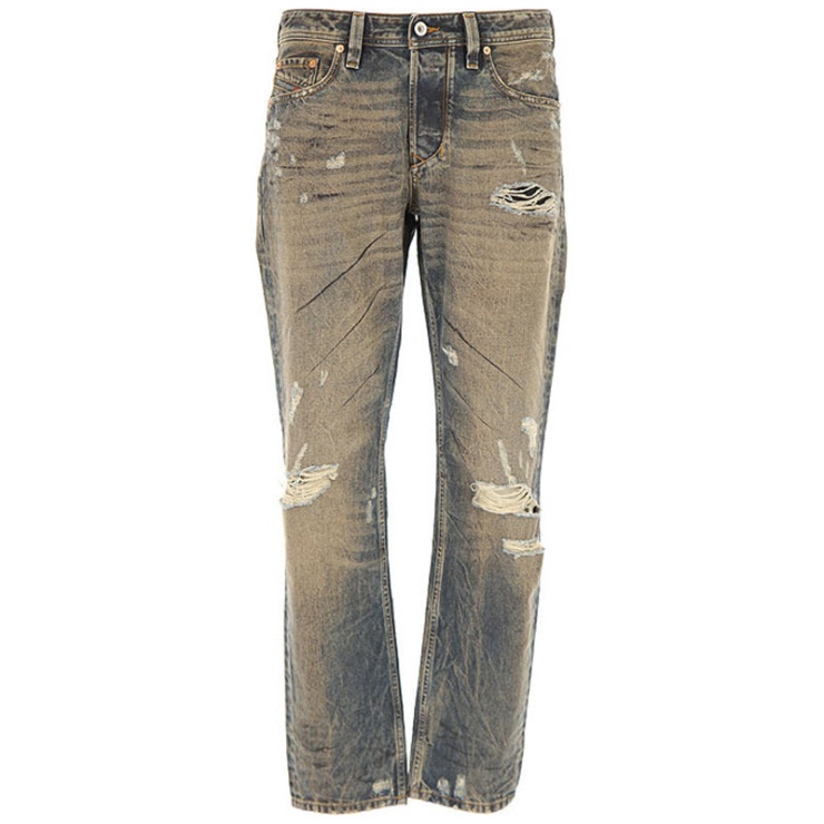 Larkee Beex 084xb Jeans En Denim Pour Hommes Pantalon Fuselé Délavé En Détresse Diesel