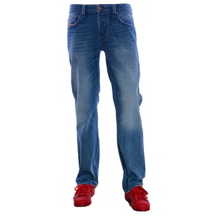 Diesel Larkee 0rz49 Jeans En Denim Coupe Droite Pour Hommes Pantalons Décontractés En Coton