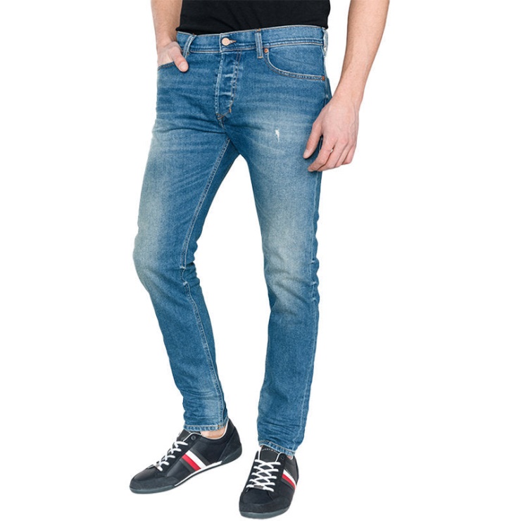 Diesel Tepphar 089aw Jeans Pour Hommes Denim Slim Carrot Fit Coton Stretch Pantalon Décontracté