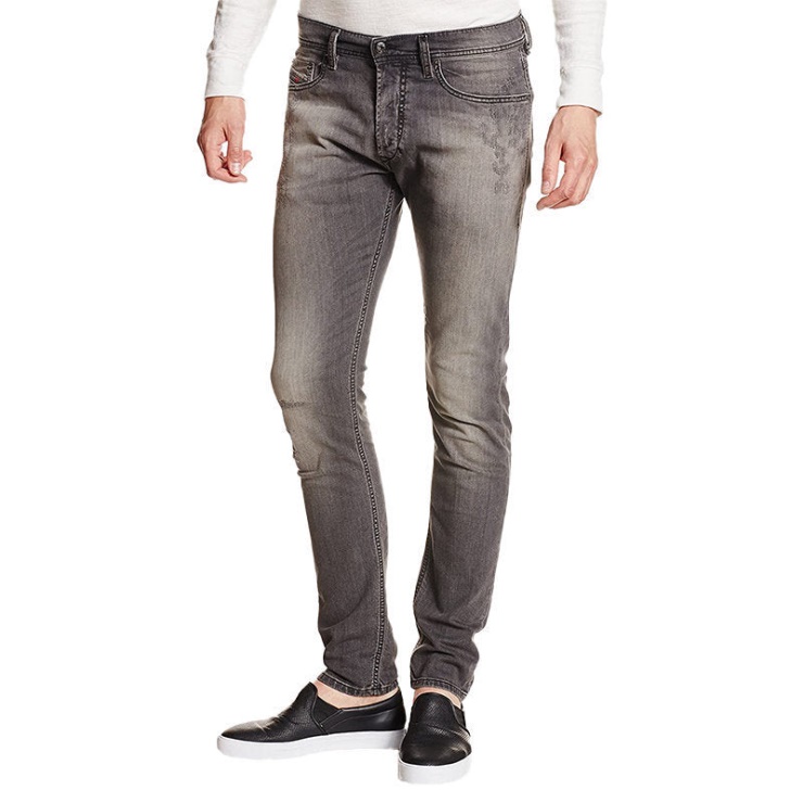 Tepphar 0674u Jeans En Denim Pour Hommes Coupe Slim Carotte Jambe Stretch Adn Diesel En Détresse