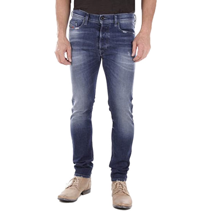 Diesel Tepphar R39m0 Jeans En Denim Pour Hommes Coupe Droite Jambe Droite Pantalon Décontracté Bleu