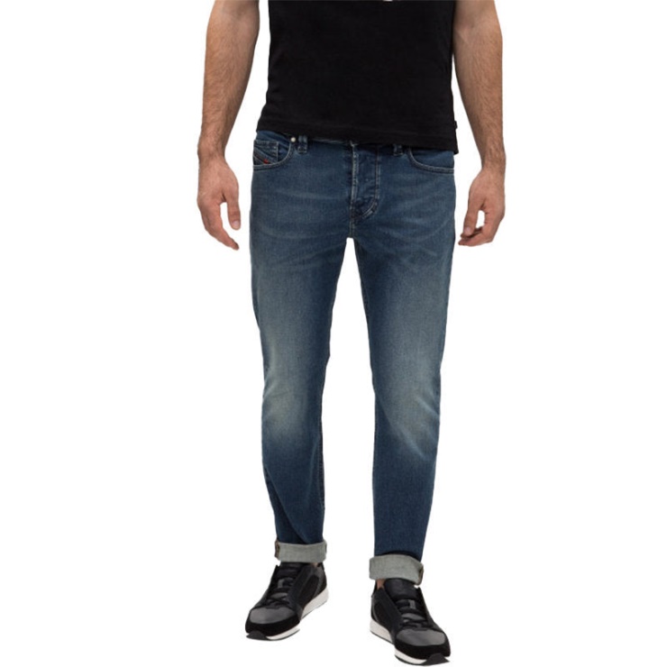 Larkee Beex 084tu Jeans En Denim Pour Hommes Stretch Regular Fit Tapered Faned Pant Diesel
