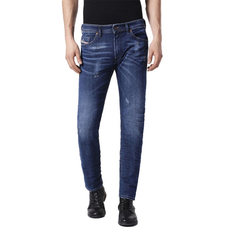 Diesel Thommer 084gs Jeans En Denim Pour Homme Stretch Slim Fit Skinny En Détresse Pantalon