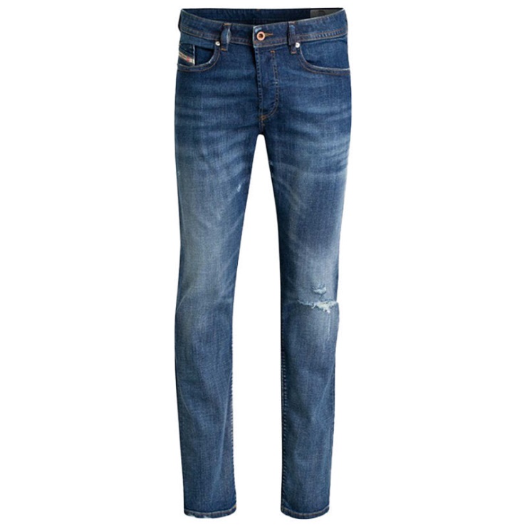 Diesel Buster R4tw8 Jeans En Denim Pour Hommes Coupe Slim Fuselée Déchirée En Détresse
