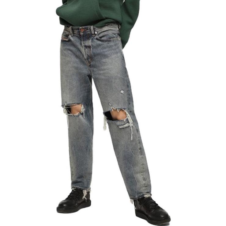 Diesel Dagh Xp 084zs Jeans Homme Regular Straight Détresse Blue Denim Made