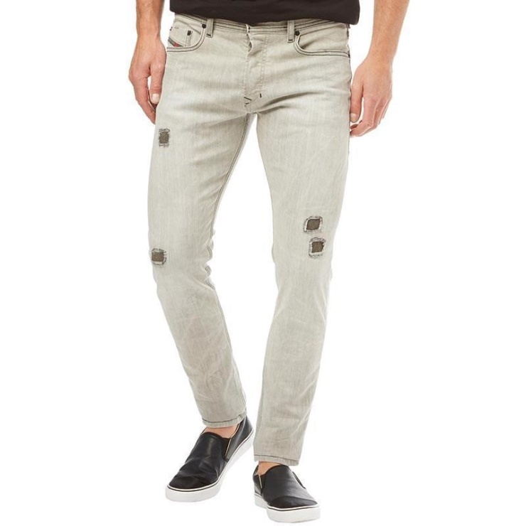 Tepphar 0676m Jeans Stretch Décontractés En Coton Pour Hommes Coupe Slim Carrot Diesel