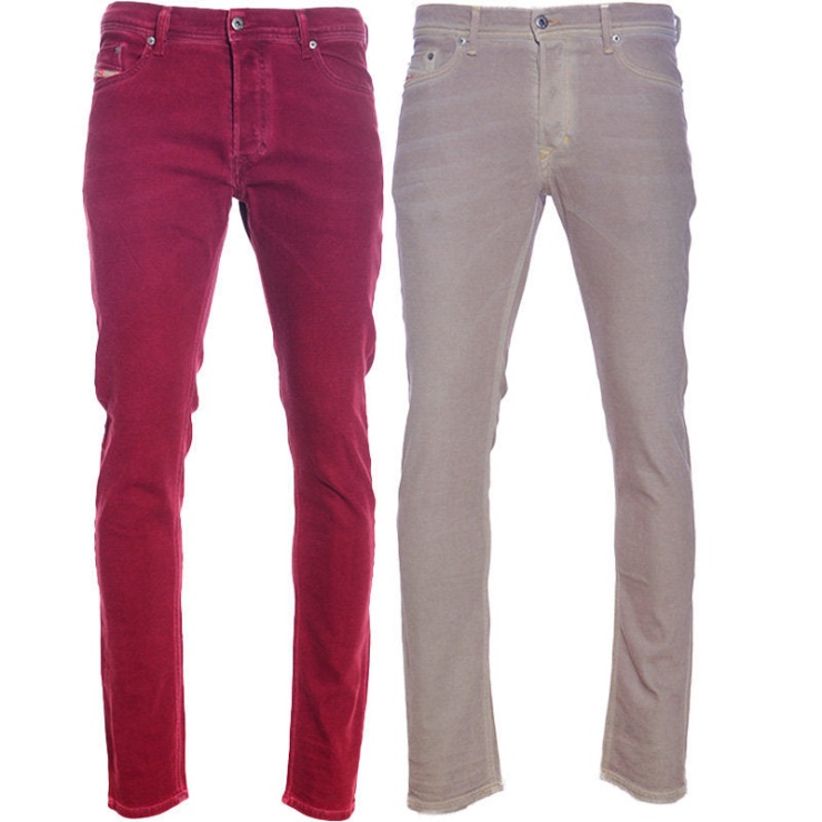 Diesel Tepphar 0856y Jeans Stretch Décontractés En Coton Pour Hommes Coupe Slim Carotte