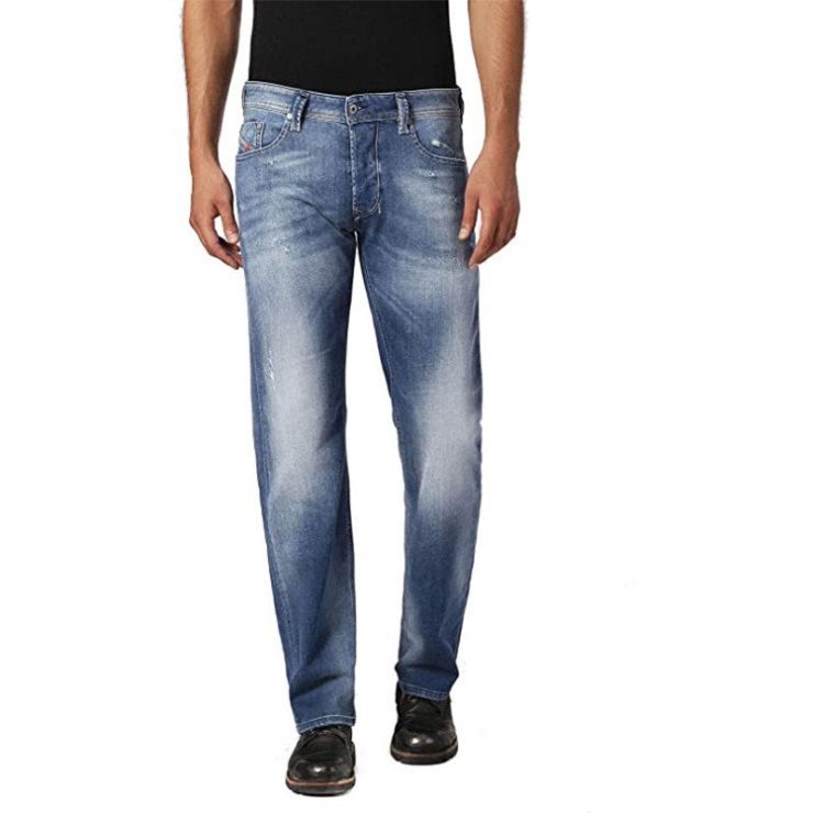 Larkee 084qg Jeans En Denim Pour Hommes Casual Stretch Pantalon Droit Diesel