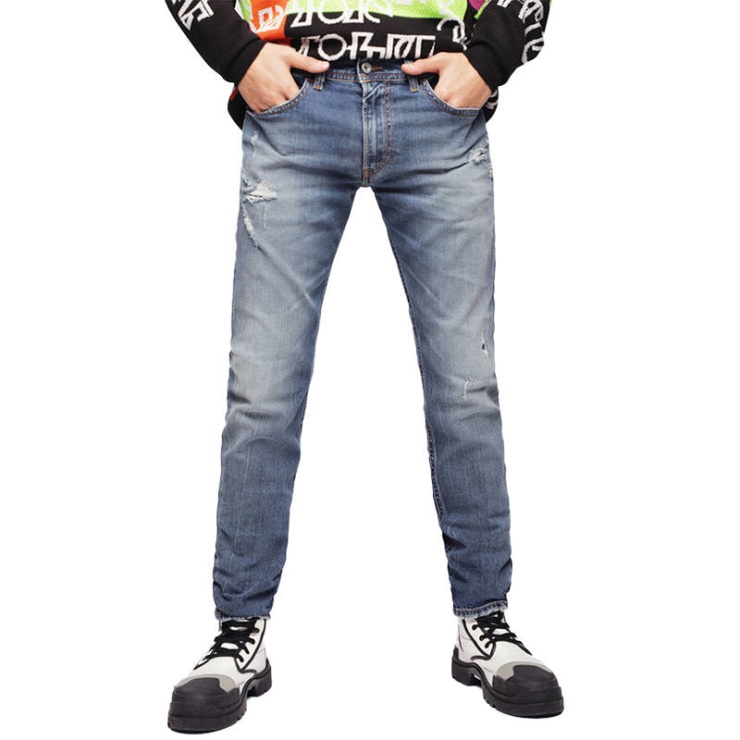 Diesel Thommer 069dz Jeans Pour Hommes Denim Stretch Slim Skinny Fit Pantalons Décontractés