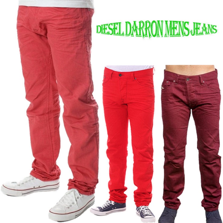 Diesel Darron 008qu Jeans Pour Hommes Denim Coton Slim Tapered Fit Pantalons Décontractés