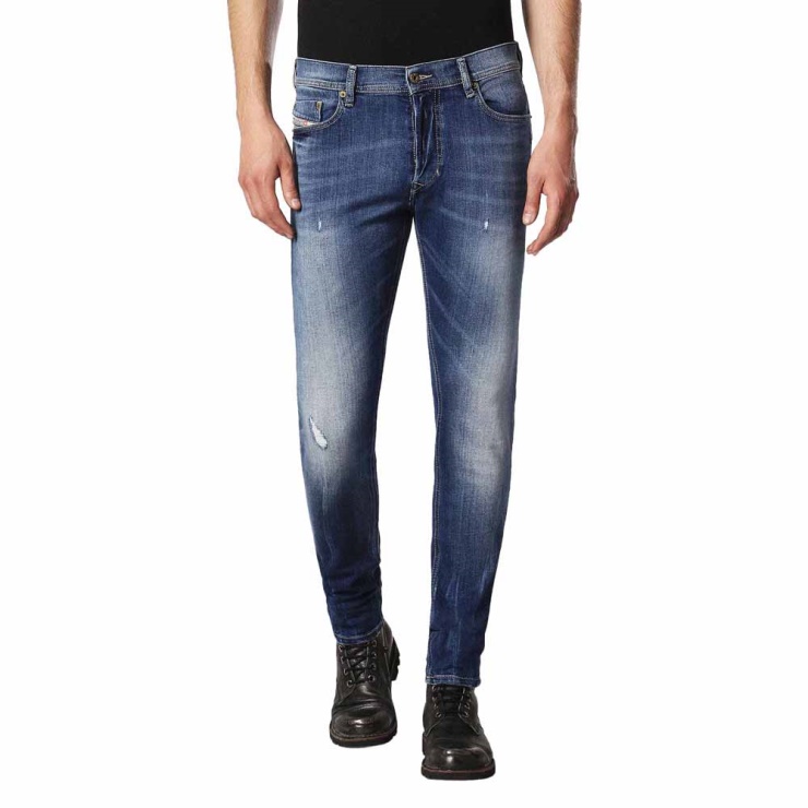 Diesel Tepphar 084gg Jeans En Denim Pour Homme Stretch Coupe Slim Carotte