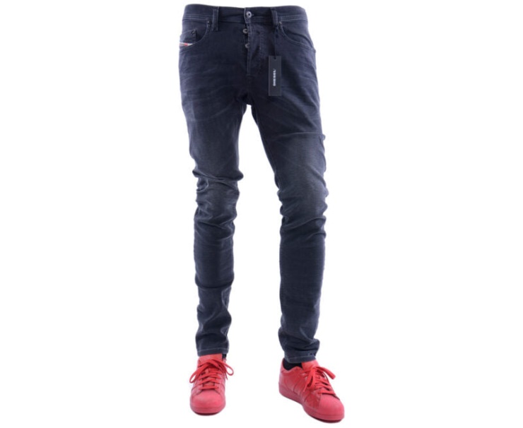 Diesel Tepphar R9f66 Jeans En Denim Pour Hommes Coupe Slim Coupe Carotte Pantalon Décontracté