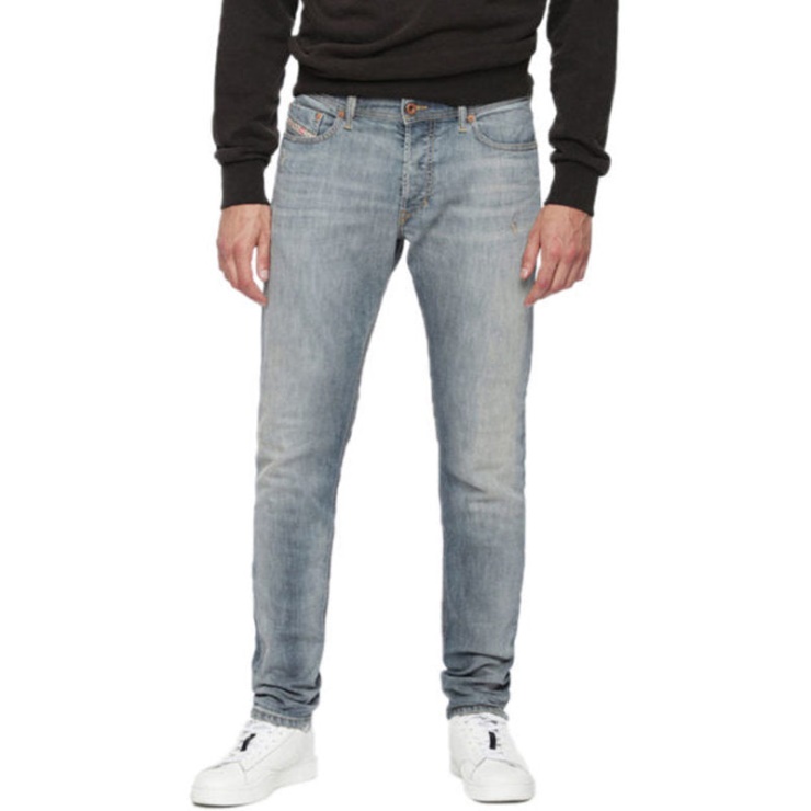 Tepphar 084uk Jeans En Denim Pour Hommes Coupe Slim Carotte Pantalon En Denim Décontracté Lyocell Diesel