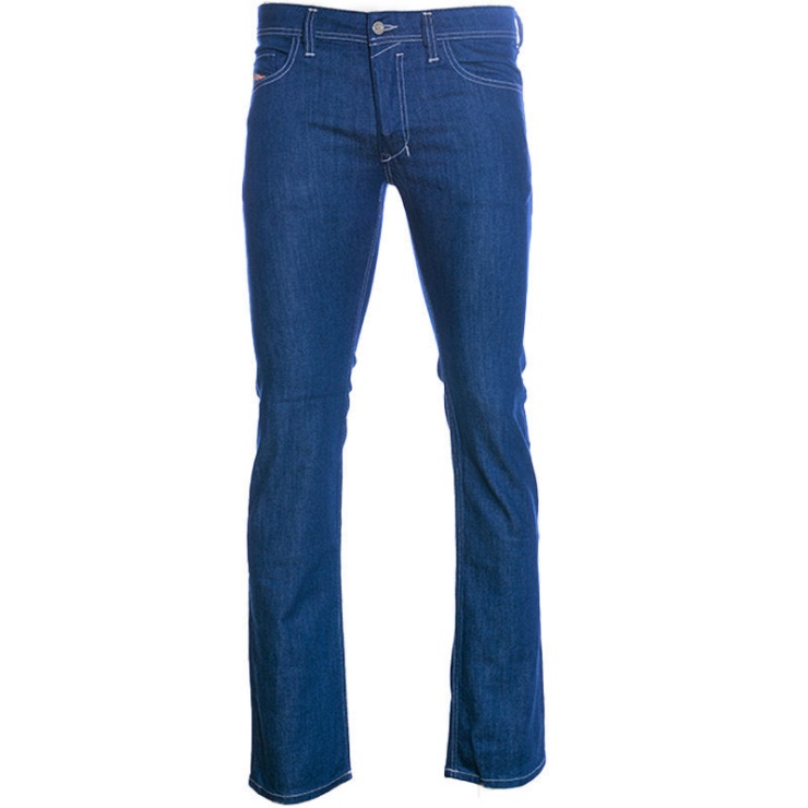 Jeans Pour Hommes Coupe Droite Pantalon En Coton Décontracté Pantalon En Denim Bleu Diesel