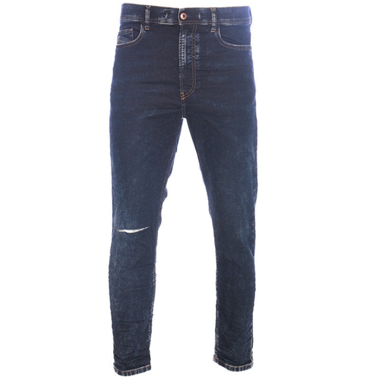 Jeans En Denim Diesel Pour Hommes Coupe Slim Pantalon Décontracté Pantalon Bleu Foncé