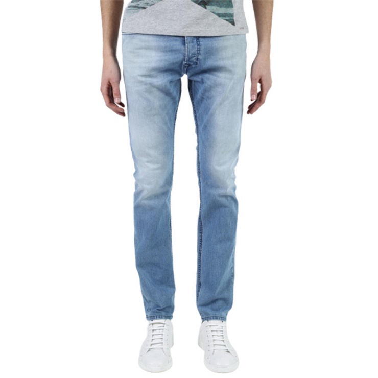Tepphar 084cu Jeans En Denim Pour Hommes Coupe Fuselée Pantalon En Denim Décontracté Coton Diesel