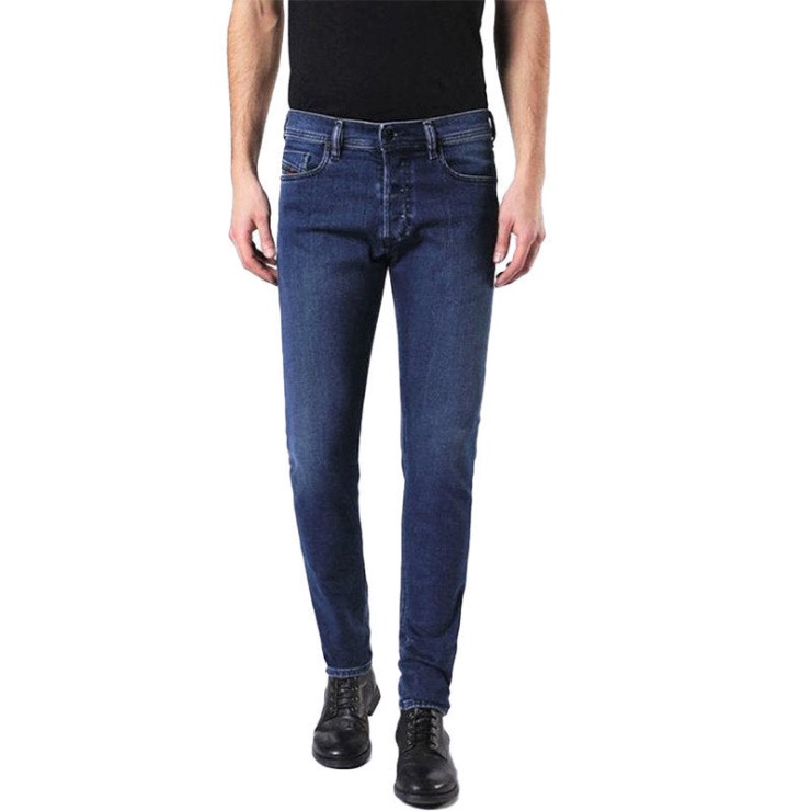 Diesel Tepphar 084eh Jeans Pour Hommes Denim Slim Carrot Fit Coton Stretch Pantalon Décontracté