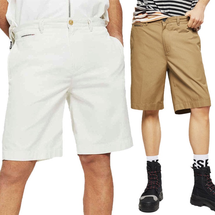 Diesel P Wholsho 0gauy Short Chino Pour Homme Coupe Classique D'été Demi-pantalon Décontracté