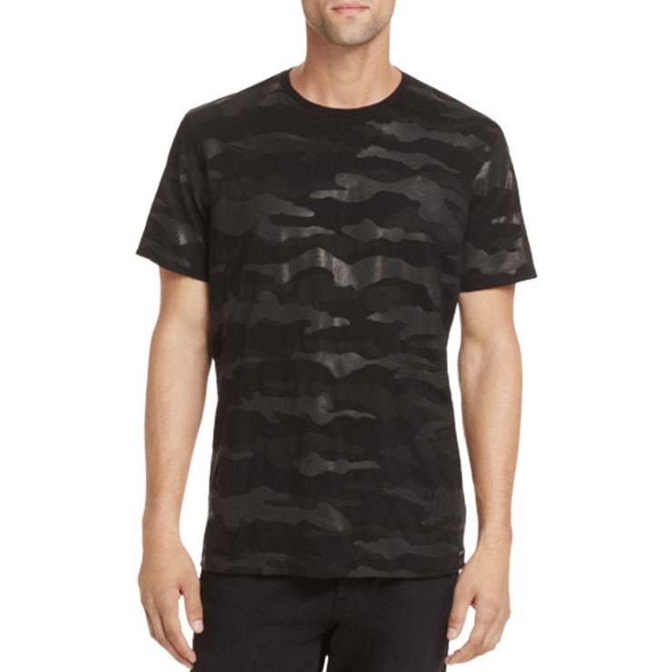 Diesel T Ozier Hommes T Shirt Manches Courtes Ras Du Cou Camouflage Noir Casual été