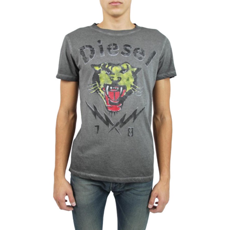 T Sons T-shirts Pour Hommes à Manches Courtes Imprimés Tigre T-shirts En Coton D'été Décontractés Diesel