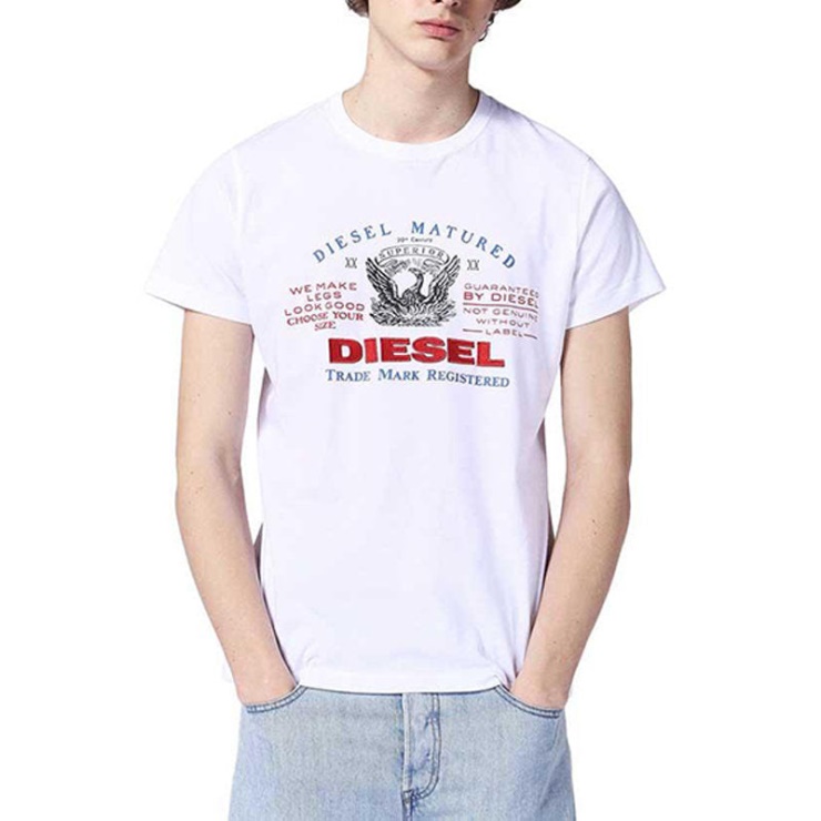 Diesel T-shirts Pour Hommes T Logys Hemd Col Rond Manches Courtes T-shirt D'été Décontracté