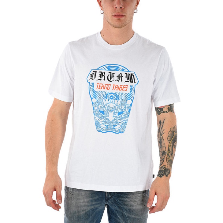 Diesel T Just Wn T-shirt Homme Manches Courtes Col Rond Imprimé T-shirts Décontractés