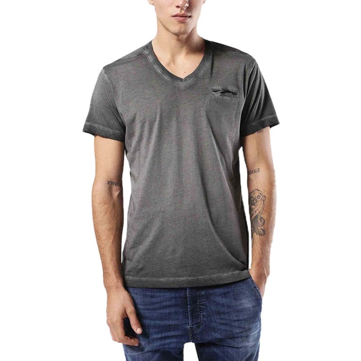 Diesel T Diego Perles 900 T-shirt Homme Col V Manches Courtes T-shirt Décontracté Haut En Coton