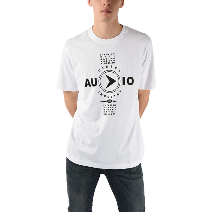 T Just Y2 T-shirt Homme Manches Courtes Col Rond T-shirt été Décontracté Top Diesel