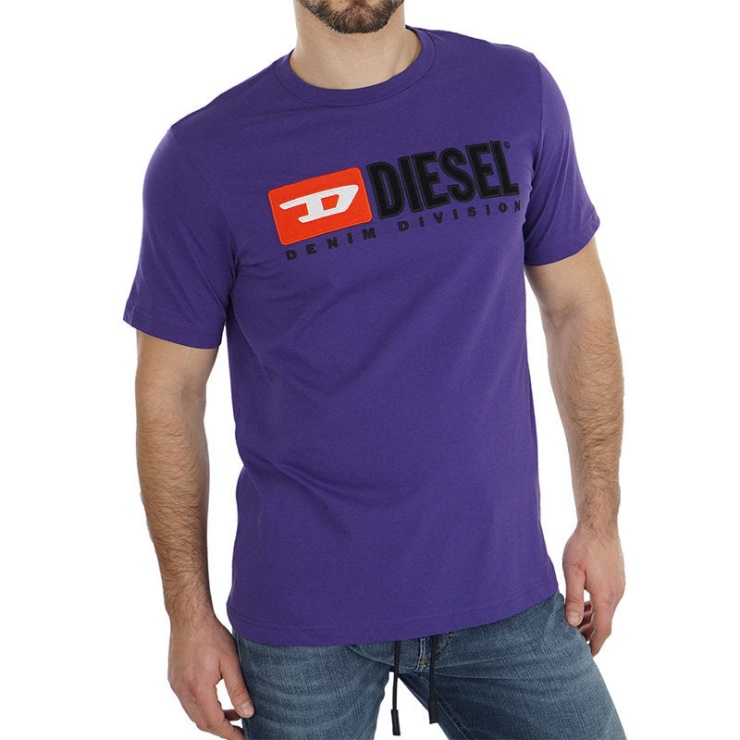 T Just Division T-shirt Homme Manches Courtes Col Rond Haut Décontracté été Tee Diesel