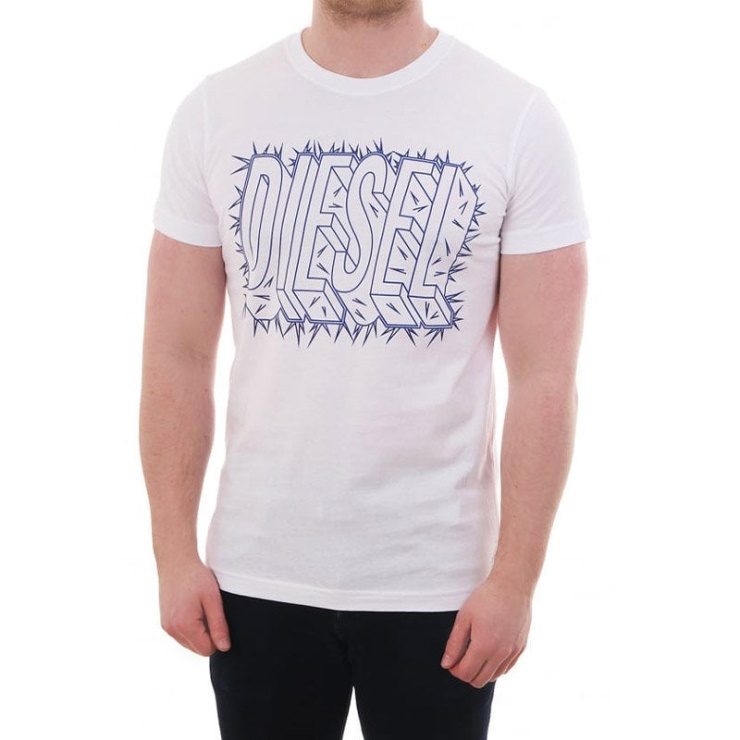 Diesel T Diego Sl Hommes T-shirt à Manches Courtes Col Rond Décontracté été Coton T-shirts