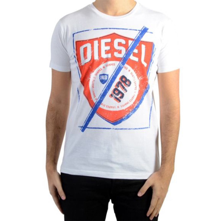 Diesel T Blindé 0r91b T-shirts Pour Hommes Col Rond Manches Courtes T-shirt Décontracté
