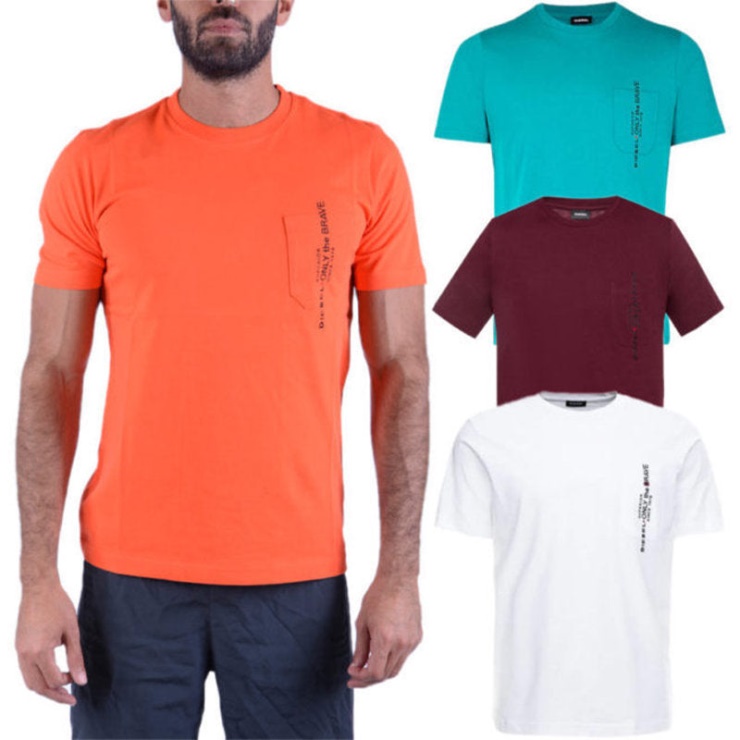 T Just Pocket T-shirt Homme Manches Courtes Col Rond Décontracté Coupe Ample Diesel
