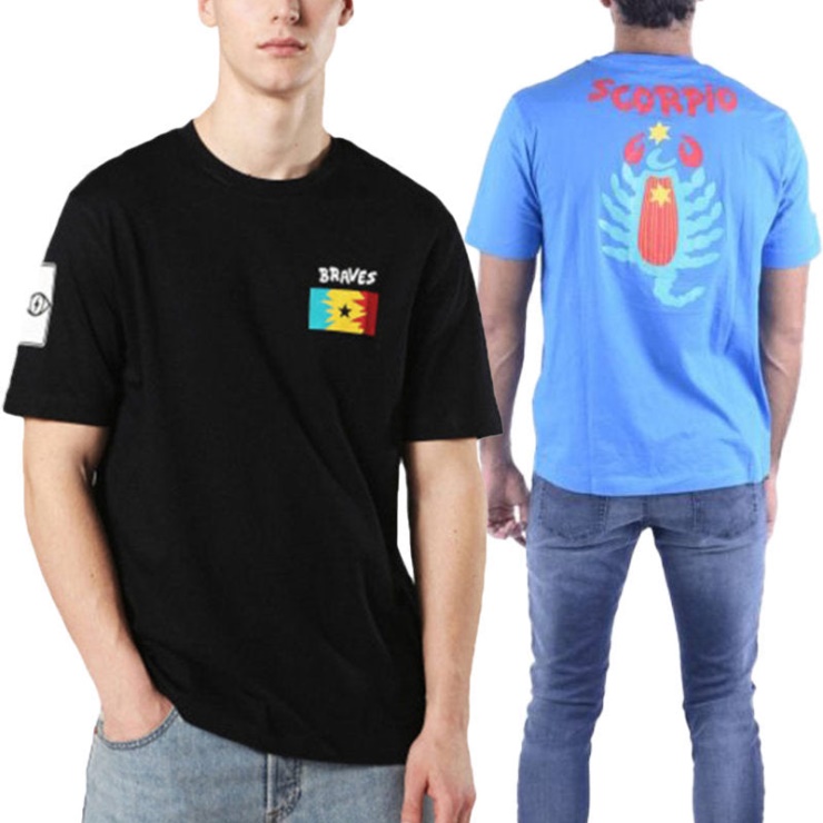 Diesel T Just Zb Hommes T-shirt à Manches Courtes Col Rond Décontracté été Coton T-shirts