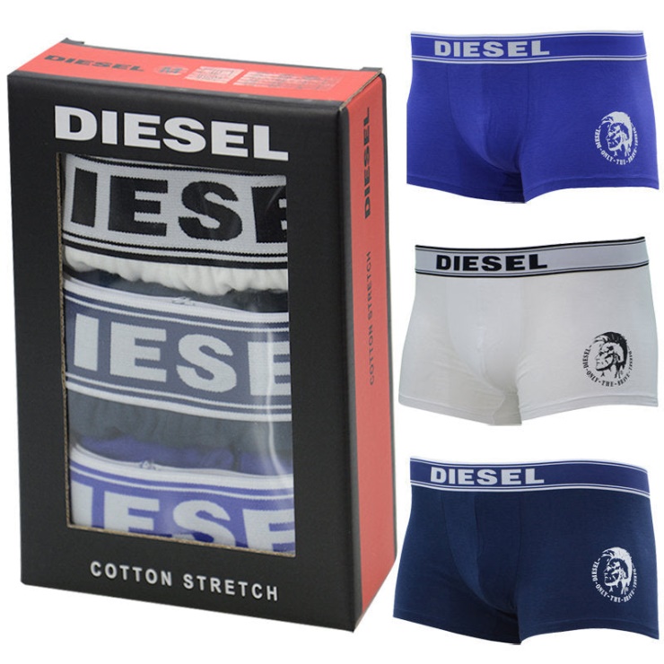Lot De 3 Boxers Pour Hommes Stretch Sous-vêtements De Haute Qualité Cadeau Diesel