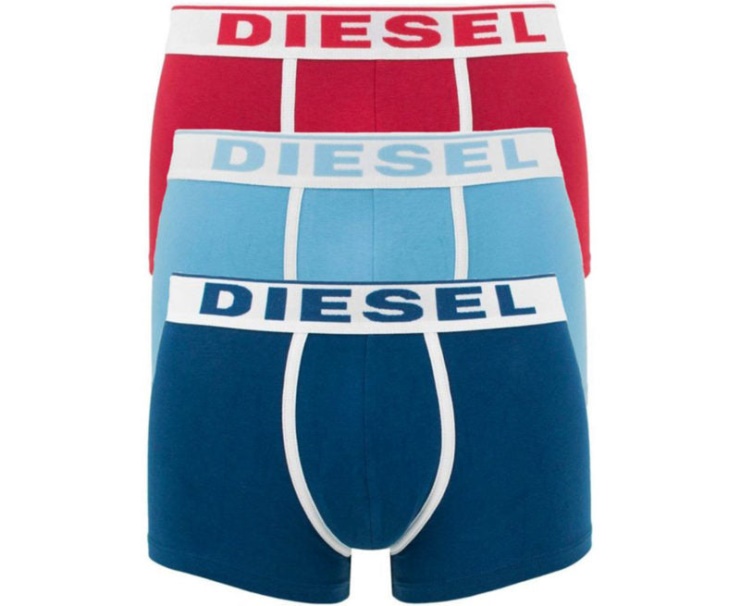 Diesel Fresh & Bright Boxer Trunks Lot De 3 Sous-vêtements Pour Homme En Coton E7b-2981