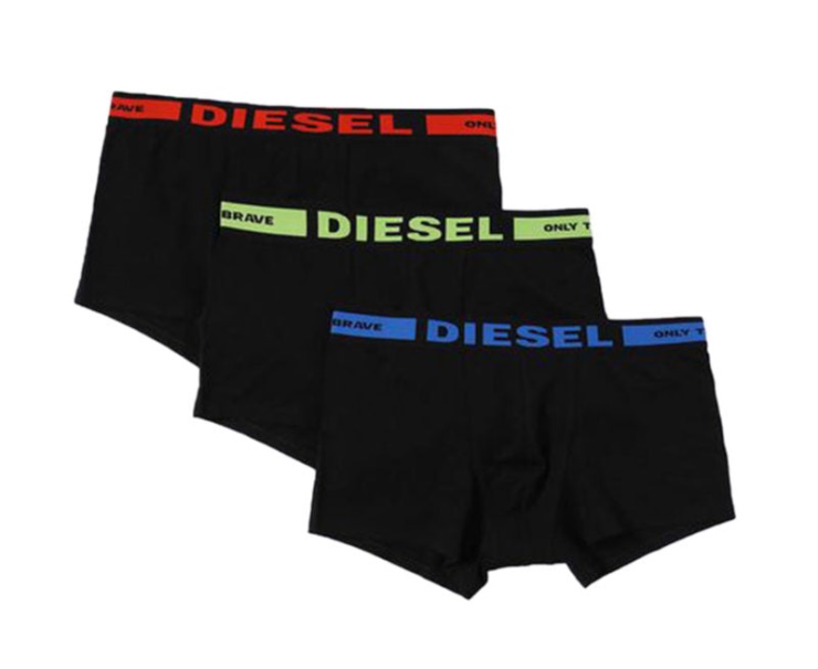 Diesel Lot De 3 Boxers Saisonniers Pour Homme En Coton Stretch E8a-2991