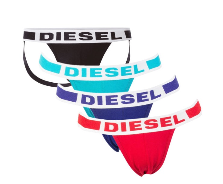 Bleu/marine/rouge Fresh & Bright Umbr-jocky Homme Jockstrap Xs - Xxl Modal Comfy Fit String Diesel