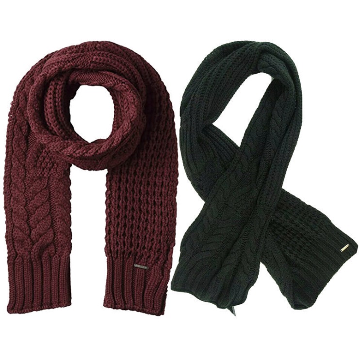 K Andro écharpe Pour Hommes Hiver Châle Wrap écharpes Pour Femmes Décontractées Silencieux Diesel Noir / Bordeaux